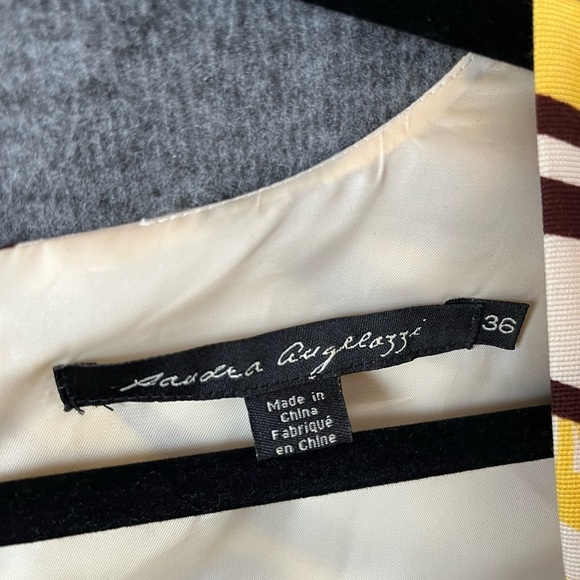 Sandra Angelozzi Geometric Print A-line Sleeveless Silk Blend Midi Dress - Picture 4 of 10